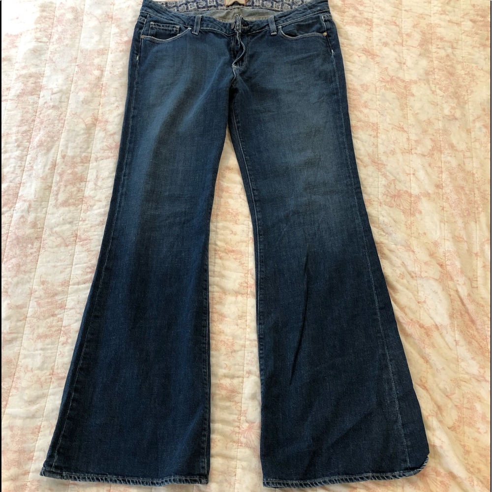 Paige Robertson Mid Rise Relaxed Wide Leg Jeans